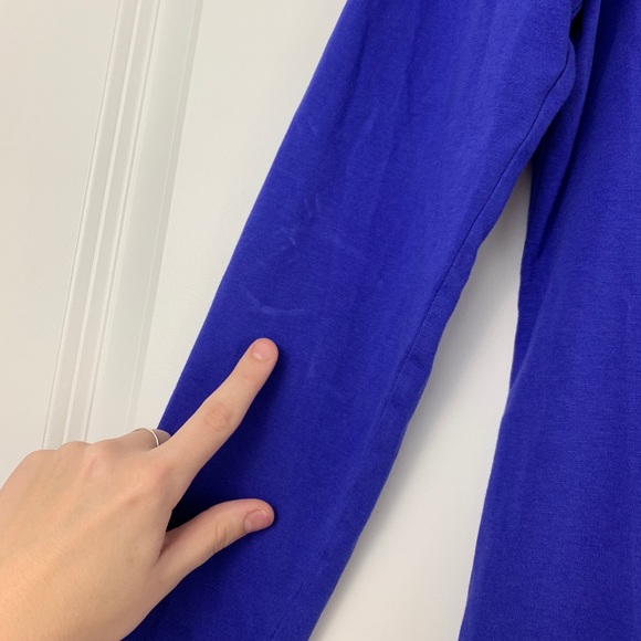 Ann Taylor cobalt blue long sleeve scoop neck top - Picture 5 of 8